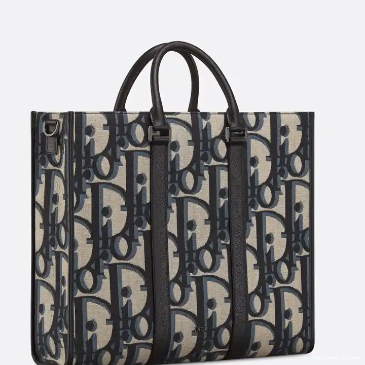 Cheap Maxi East-West Canvas Oblique Dior Blue Tote Motif 0505 Luxury